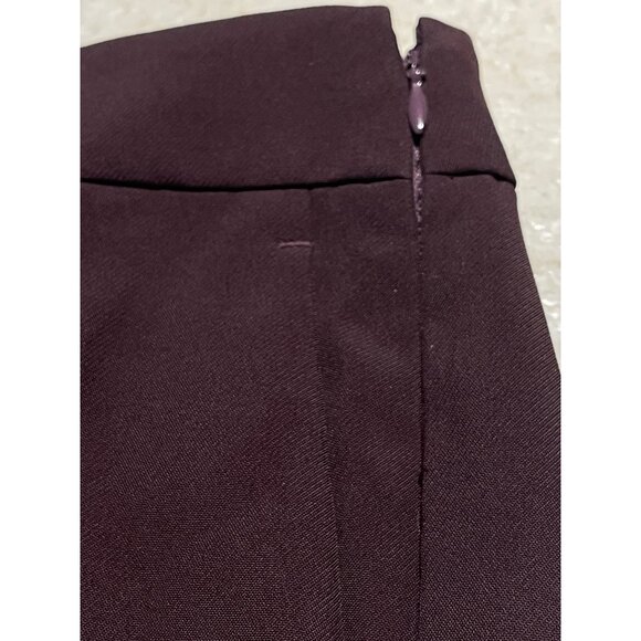 Ann Taylor Curvy Fit High Rise Ankle Pants Slim Leg Polyester/Spandex Plum 6P - Picture 9 of 16